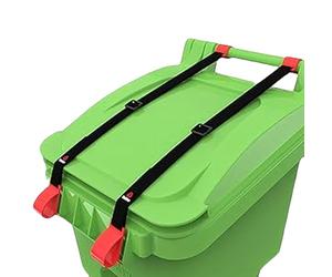 Lawnrden Lock de Couvercle de la Poubelle, Verrouillage des poubelles de Type Boucle 2pcs, Poubelle Universelle Peut verrouiller la Courroie, Les ordures à ordures Peut Couvercle des serrures