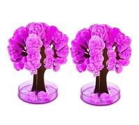 Lawnrden Lot de 2 Arbres en Croissance de Cristal avec 3 Potions, Mini kit Culture Cristal en Papier pour Enfants, kit Scientifique créatif et éducatif pour Bureau, bibliothèque, Maison, Salle Classe