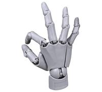 Lawnrden Main de Mannequin, modèle Flexible de Main articulée avec Articulation et Base Mobiles, modèle en PVC Convivial pour Le Dessin, la Peinture, l'esquisse, Gris