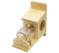 Lawnrden Mangeoires à écureuils pour l'extérieur, mangeoire à écureuils carbonisés, Maison de Tamia, Barre d'écureuil Amusante, mangeoire épis de maïs en Bois