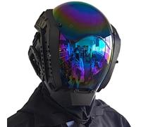 Lawnrden Masques Cool Punk Futuristic Cosplay Casque mécanique de Science-Fiction Masque d'halloween pour Le Cosplay Festival de Musique fête |.Masque futuriste