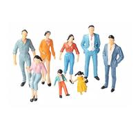 Lawnrden Mini Figurines de Personnes 1:87, Pose Debout Peinte, échelle Ho pour Maquette de Train, scènes Miniatures, Maison poupée, 24 pièces |