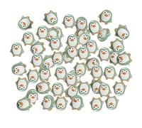 Lawnrden Mini résine Animaux, décor de Pingouin, Figurines de Pingouin 50pcs, Mini-Charme en résine pour Artisanat Bricolage, Fabrication coquilles téléphone, Scrapbooking