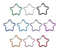 Lawnrden Mousqueton Mignon, 10 pièces Mousqueton étoile, 2 Clips en Alliage d'aluminium, à Ressort étoile Porte-clés Accessoires de Camping Boucle Accessoires de Camping Boucle pour randonnée en pl