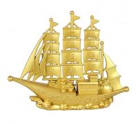 Lawnrden Navire de Richesse Feng Shui | Décor Feng Shui, Statue de Bateau Richesse en Alliage (Bateau), décoration Maison et Bureau pour Le succès et la Fortune