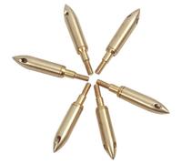 Lawnrden Pheadle de flèche, Conseils de flèche 6pcs, têtes Sifflement en Laiton, Pointes flèches sonores pour localiser ou Amusant avec des Amis