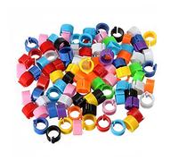 Lawnrden Rague d'oiseaux Blamp, Birds Foot Rings 100 PCS 8 mm Identification colorée d'identité en Plastique Marquage des Jambes pour Les Pigeons Chicks Bantams et Birds