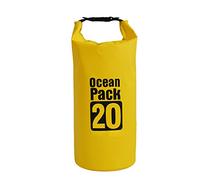 Lawnrden Sac étanche avec Sangles réglables Ocean Pack Sac Sec pour Kayak, Bateau, Rafting, Natation, Camping, Jaune 20 L, Sec