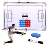 Lawnrden Soccer Magnetic Coaching Board, Soccer Coaching Board 17.7x12 MAGNÉTIQUE Football Blanch BROSD Tactique DE STRATÉGIE Erase À DRI