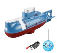 Lawnrden sous-Marin Rc pour piscines | sous-Marin télécommandé, Jouet de Simulation étanche pour Enfants, Rc Toutes Directions, Rechargeable par USB pour piscines, réservoir d'eau, Bleu