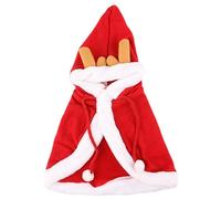 Lawnrden Tenue de Chat, Chat de Noël avec Wapiti Un Chapeau chapeurs Rouges Chariot Noël et Confortable Animal Flanelle pour Les Petits Chiens
