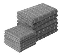 Lawnrden Torchons de Cuisine, Ensembles de 12 torchons et Cuisine 26 x 18 Pouces et 12 x Pouces, Chiffons à Vaisselle en Microfibre Douce, Chiffons absorbants pour Laver la Vaisselle, Gris Fonc