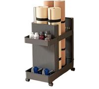 Lawnrden Yoga Mat Storage Rack Rack Home Gym Equipment Workout Equipment Organisateur Mat de tapis Porte-matrade pour haltères, Organisation d'exercices de fitness pour hommes pour hommes