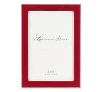 Lawrence Frames Métal Argenté avec Cadre Photo en émail, Red, 4 by 6
