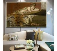 Lawrence Alma-Tadema « Cerises » Impression sur toile, peinture à l'huile, affiche, image, décoration murale moderne pour la maison, le salon (80 x 120 cm, sans cadre)