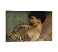 Lawrence Alma-Tadema Cléopâtre 1877 Impression sur toile murale à suspendre Idée de décoration 60 x 90 cm