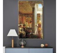Lawrence Alma-Tadema « Le Jongleur » Impression sur toile, peinture à l'huile, affiche, image, décoration murale moderne pour la maison, le salon (50 x 70 cm, sans cadre)