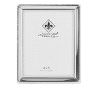Lawrence Frames 11645 Cadre photo à bordure perles 10 x 12,7 cm Plaqué argent poli