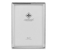Lawrence Frames 11657 Cadre photo à bordure perles 12,7 x 17,8 cm Plaqué argent poli