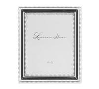 Lawrence Frames 510745 Metal Picture Frame Silver-Plate with Delicate Beading, 4 by 5-Inch