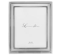 Lawrence Frames 8 by 10-Inch Silver Plated Metal Picture Frame, Brushed Silver Inner Panel