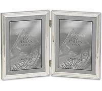Lawrence Frames Bead Border Design, 5x7 Double, Silver