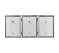Lawrence Frames, bordure de perles, triple 12 x 18 cm, étain