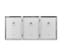 Lawrence Frames, bordure de perles triple, argenté, 12,7 x 17,8 cm