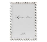 Lawrence Frames Cadre en métal avec Motif Corde, 4 x 6, argenté