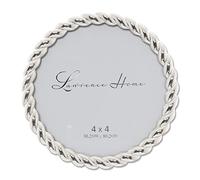 Lawrence Frames Cadre en métal rond en forme de corde, 4 x 4, argenté