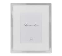 Lawrence Frames Cadre Photo en métal avec délicat extérieur Bordure de Perles, 8 par 25,4 cm, Argent