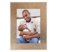 Lawrence Frames Cadre photo en métal doré 12,7 x 17,8 cm - Design martelé