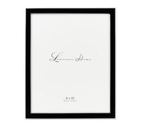 Lawrence Frames Cadre Photo en métal plaqué Argent avec émail Noir, 20,3 x 25,4 cm