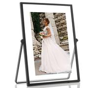 Lawrence Frames Cadre photo flottant en métal, 10,2 x 15,2 cm, noir