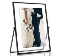 Lawrence Frames Cadre photo flottant en métal, 12,7 x 17,8 cm, noir