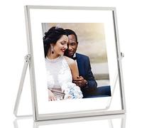 Lawrence Frames Cadre photo flottant en métal Argenté 10,2 x 10,2 cm
