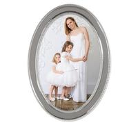 Lawrence Frames Cadre photo ovale en métal argenté de 10,2 x 15,2 cm - Bordure de