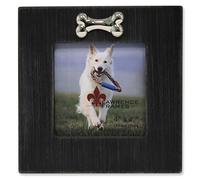 Lawrence Frames Lavage Chien Cadre avec os Ornement, 4 by 10,2 cm, Noir