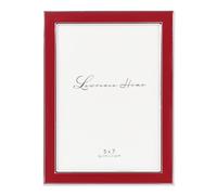 Lawrence Frames Métal Argenté avec Cadre Photo en émail, Red, 5 by 7