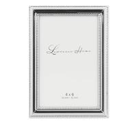 Lawrence Frames Metal Picture Frame Silver-Plate with Delicate Beading, 4 by 6-Inch