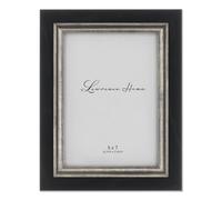 Lawrence Frames Noir avec Argenté brûlé Composite Cadre Photo, Silver, 5 by 7-inch