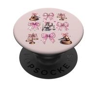 Lawyer Advocate Balance of Justice Girl Coquette Bow Rose Mom PopSockets PopGrip Adhésif