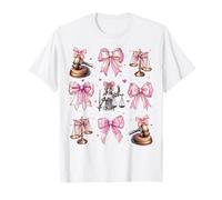 Lawyer Advocate Balance of Justice Girl Coquette Bow Rose Mom T-Shirt