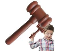 Lawyer Prop Hammer - Salle d'audience, qualité de jugement en bois - Accessoire de jeu de rôle professionnel, accessoire de costume de juge, cadeau d'étudiant en droit, club de débat, procès fictif