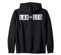 LAX à SFO Airport Code Los Angeles San Francisco Sweat à Capuche