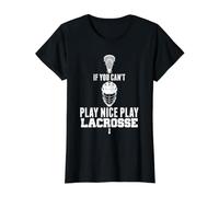 LAX Game Can't Play Nice Play Lacrosse Apparel Goat Lacrosse T-Shirt Graphique avec Valeur
