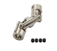 LAXALO Accouplement de moteur à cardan universel à 3 sections avec vis M3/M4, 45#, en acier, for bateau et voiture, 1 pièce(4x4mm)