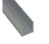 LAXALO Panneau décoratif de fermeture de bordure en U argenté/noir, 500 mm x 2 mm, bande chauffante en aluminium en forme de U, 1 pièce(Silver,500 * 2 * 20 * 10 * 18MM)