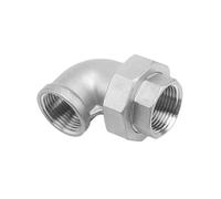 LAXALO Raccord de tuyau femelle et femelle, coude à 90 degrés, filetage BSP, raccord union SS304, 1 pièce(Tan,2inches)