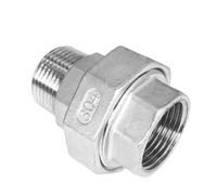 LAXALO Raccord de tuyau femelle et femelle, coude à 90 degrés, filetage BSP, raccord union SS304, 1 pièce(WHITE,1-1/4inches)
